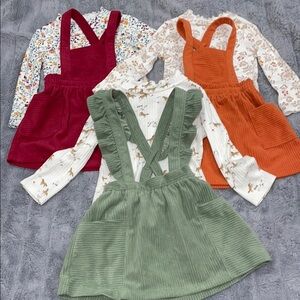 Wonder Nation Kids Dress Set - Green, Orange, Red